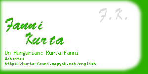 fanni kurta business card